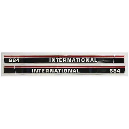 Aftermarket New International Harvester Tractor Hood Decal Kit 684 MAE30-0094